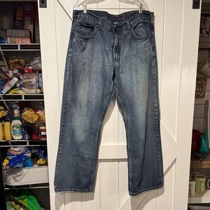 Urban Pipeline Men's Relaxed Fit Jeans in Dark Blue